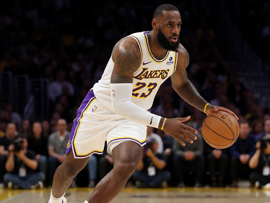 NBA湖人队詹姆斯比赛中